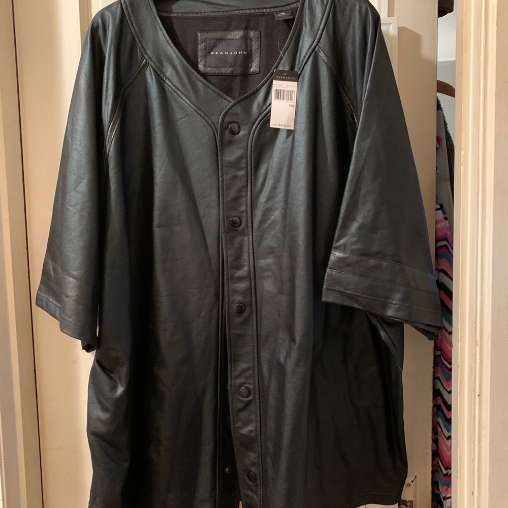 Faux leather Sean John shirt